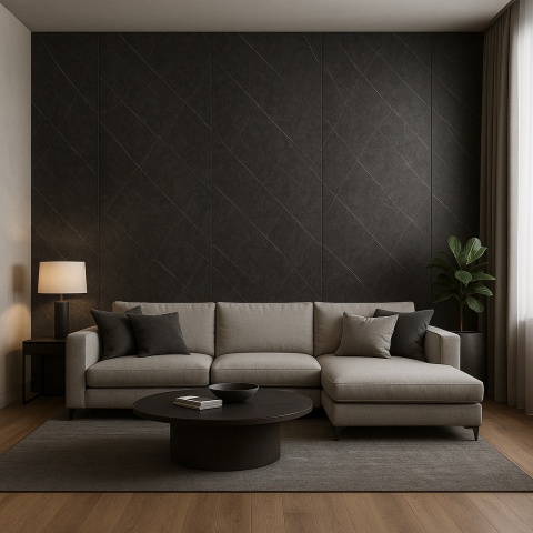 Panel ścienny 2850x1150 CIEMNY KAMIEŃ GRAFIT GT819 C-Panel PRO