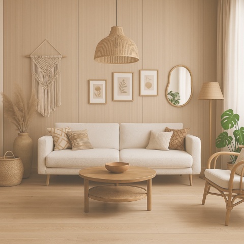Próbka - Panel ścienny 1200x900 mm JASNY DREWNIANY MAT FL037 C-Panel PRO
