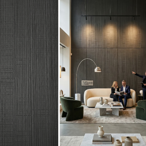 Panel ścienny ETNO Mineral Ciemnoszary 3000×1200 mm — Grafitowy