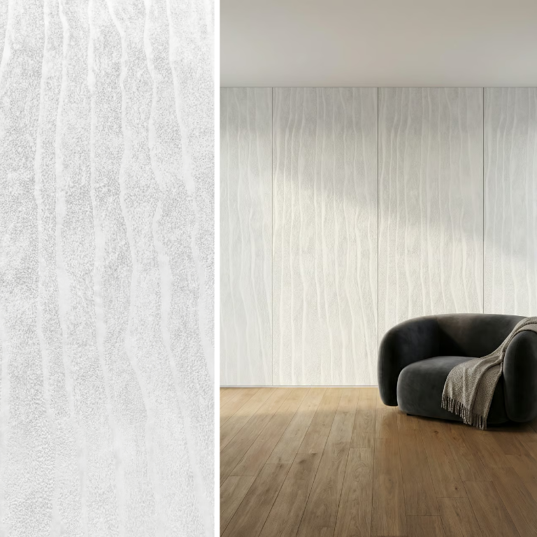 Panel ścienny Onda Mineral Bianco 3000×1200 mm — Kompozyt kwarcowy