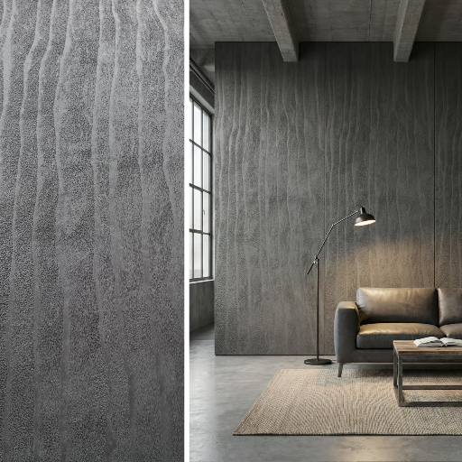Panel ścienny Onda Mineral Grigio 3000×1200 mm — Grafitowy