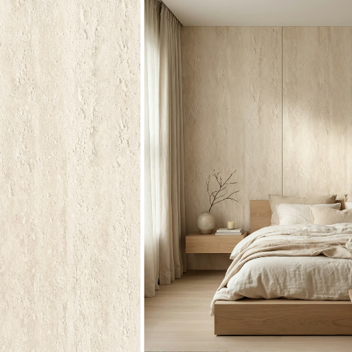 Panel ścienny Pietra Mineral Crema 2400×1200 mm — Trawertyn