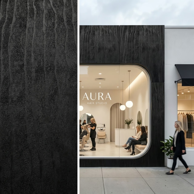 Płyta elewacyjna Onda Mineral Nero 3000×1200 mm — Kompozyt kwarcowy